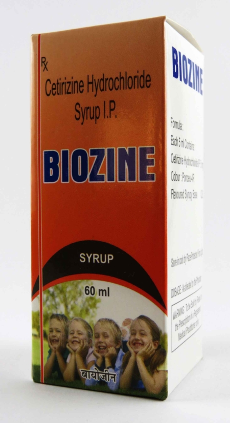 Biozine Syrup 60ml Package Slant