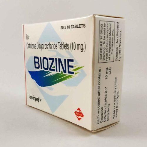Biozine Tablets Package Front