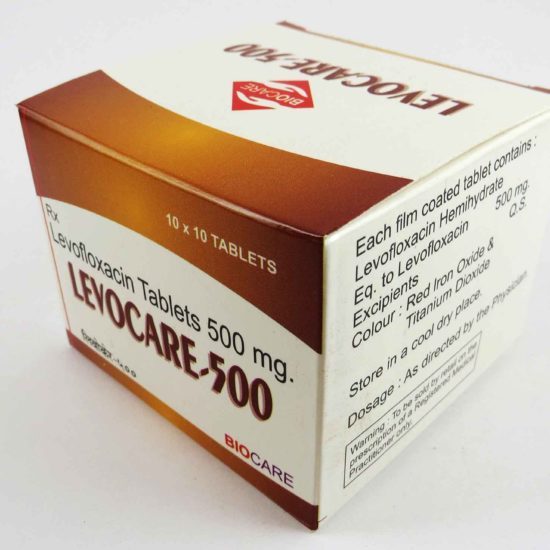Levocare-500 Tablets Package 3D